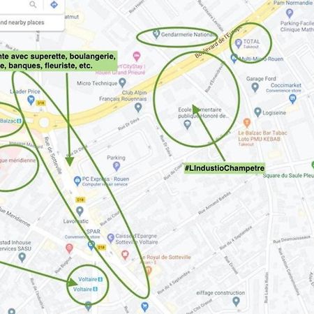 #LIndustrioChampetre Free Parking, Bien Situé, Spacieux, Proche Clinique Rouen Esterno foto